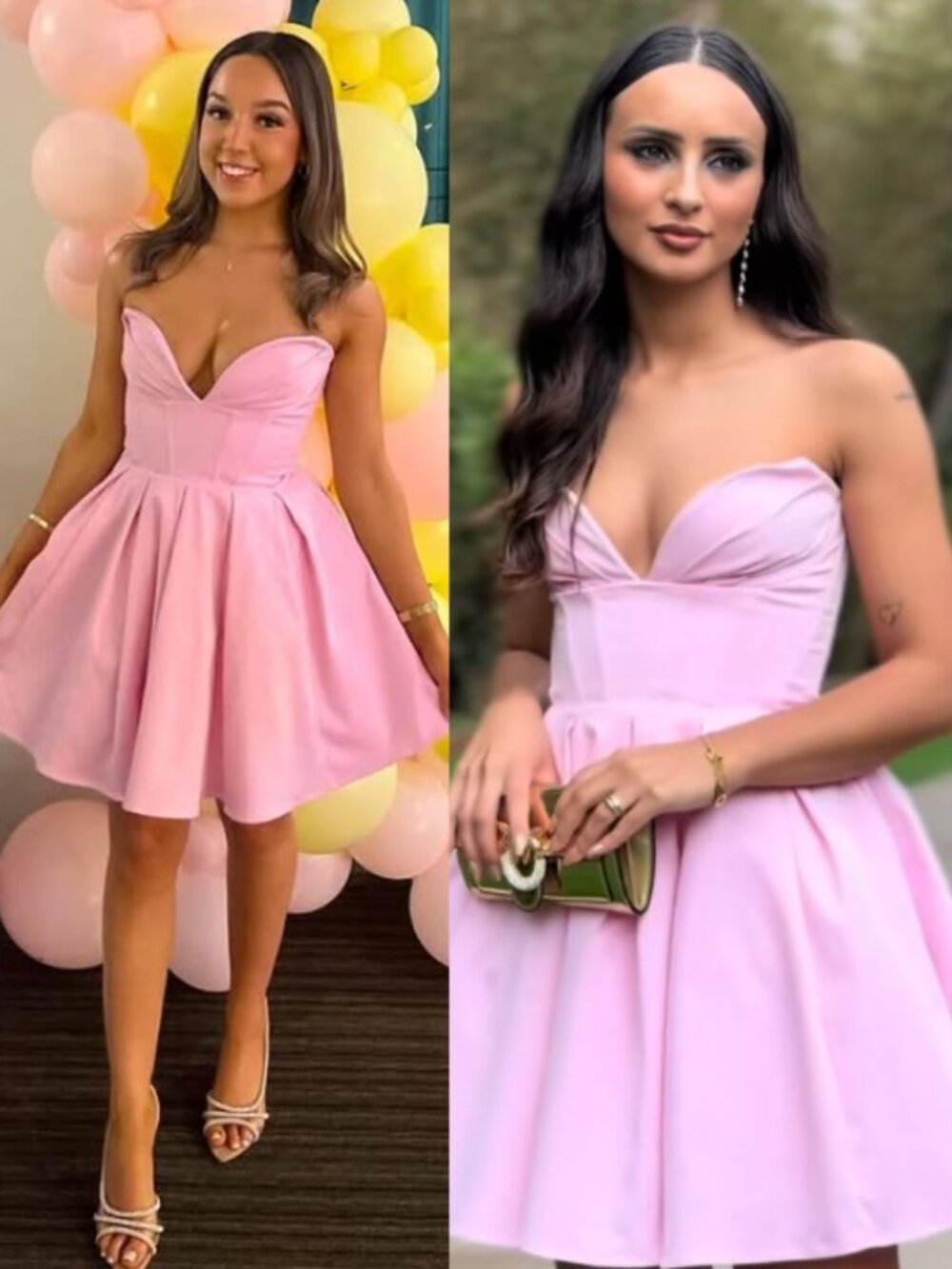 House of CB Mar Mini‎ Dress Cotton Candy Pink Strapless Pirouette Size M NWT